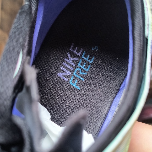 Nike Free 5.0 TR Tie Dye Purple Neon Yellow Sz 9 Women - Picture 10 of 17